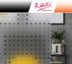 Reflectiv INT 470 Dépoli À Carrés Transparents 20mm Largeur 152cm